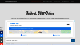 What Unblocksites.online website looked like in 2020 (3 years ago)