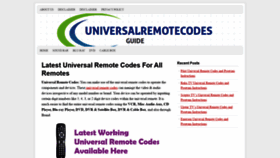 What Universalremotecodesguide.com website looked like in 2020 (3 years ago)