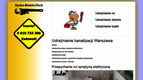 What Udraznianiekanalizacji.eu website looked like in 2020 (3 years ago)