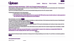 What Uploan.co.uk website looked like in 2020 (3 years ago)