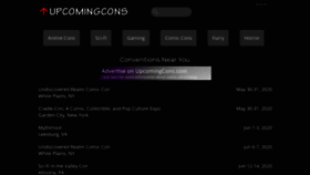What Upcomingcons.com website looked like in 2020 (3 years ago)