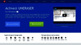 What Uneraser.com website looked like in 2020 (3 years ago)
