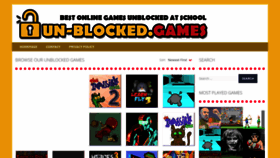 What Un-blocked.games website looked like in 2020 (5 years ago)