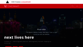 What Uc.edu website looked like in 2020 (5 years ago)