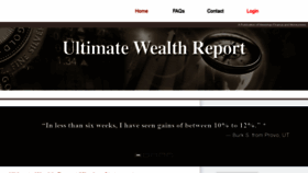 What Ultimatewealthreport.com website looked like in 2020 (3 years ago)