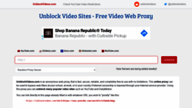 What Unblockvideo.com website looked like in 2020 (3 years ago)