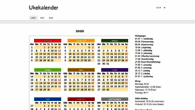 What Ukekalender.no website looked like in 2020 (3 years ago)