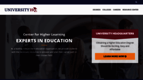 What Universityhq.org website looked like in 2020 (3 years ago)