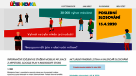 What Uctenkovka.cz website looked like in 2020 (3 years ago)