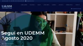 What Udemm.edu.ar website looked like in 2020 (3 years ago)