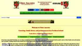 What Ulsterancestry.com website looked like in 2020 (3 years ago)