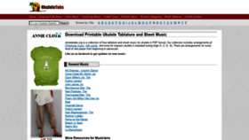 What Ukuleletabs.org website looked like in 2020 (3 years ago)