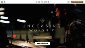 What Unceasingworship.com website looked like in 2020 (3 years ago)