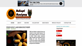 What Udupi-recipes.com website looked like in 2020 (3 years ago)
