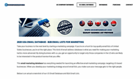 What Usaemaildatabase.com website looked like in 2020 (3 years ago)