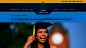 What Uco.edu website looked like in 2020 (3 years ago)