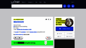 What Urbandictionary.com website looked like in 2020 (3 years ago)