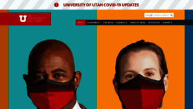 What Utah.edu website looked like in 2020 (3 years ago)