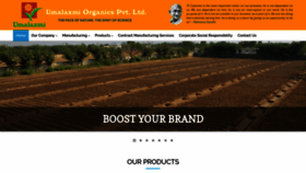What Umalaxmi-organics.com website looked like in 2020 (3 years ago)