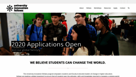 What Universityinnovationfellows.org website looked like in 2020 (3 years ago)