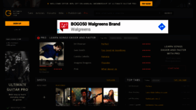 What Ultimateguitar.com website looked like in 2020 (3 years ago)