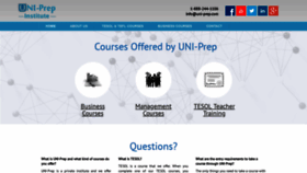 What Uni-prep.com website looked like in 2020 (3 years ago)