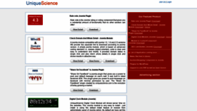 What Uniquescience.com website looked like in 2020 (3 years ago)