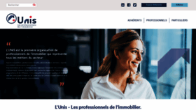 What Unis-immo.fr website looked like in 2020 (3 years ago)