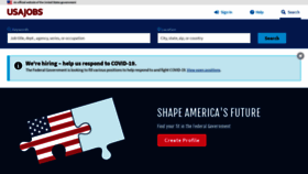 What Usajobs.com website looked like in 2020 (3 years ago)
