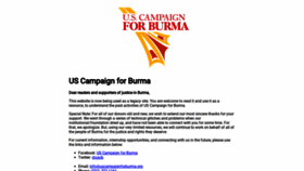 What Uscampaignforburma.org website looked like in 2020 (3 years ago)