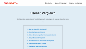 What Usenet-vergleichen.de website looked like in 2020 (3 years ago)