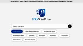 What Usersearch.org website looked like in 2020 (3 years ago)