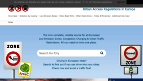 What Urbanaccessregulations.eu website looked like in 2020 (3 years ago)