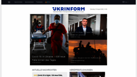 What Ukrinform.de website looked like in 2020 (3 years ago)