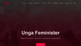 What Ungafeminister.se website looked like in 2020 (3 years ago)