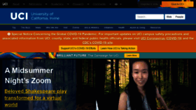 What Uci.edu website looked like in 2020 (3 years ago)