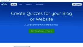 What Uquiz.com website looked like in 2020 (3 years ago)