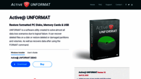 What Unformat.com website looked like in 2020 (3 years ago)