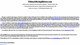 What Ultimateracinghistory.com website looked like in 2020 (3 years ago)