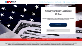 What Usbirthcertificates.com website looked like in 2020 (3 years ago)