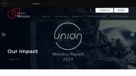 What Union-mission.org website looked like in 2020 (3 years ago)