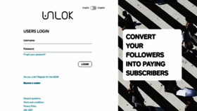 What Unlok.me website looked like in 2020 (3 years ago)