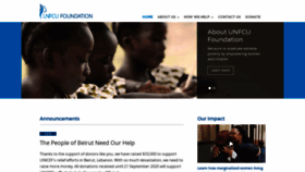 What Unfcufoundation.org website looked like in 2020 (3 years ago)