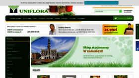 What Uniflora.pl website looked like in 2020 (3 years ago)