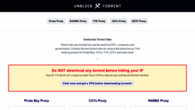What Unblocktorrent.com website looked like in 2020 (3 years ago)