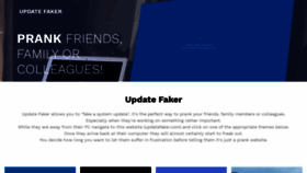 What Updatefaker.com website looked like in 2020 (3 years ago)