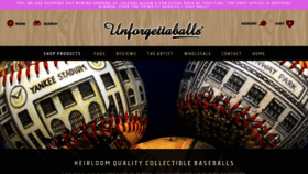 What Unforgettaballs.com website looked like in 2020 (3 years ago)