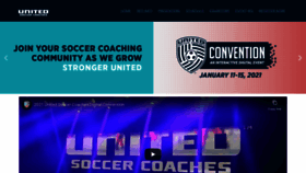 What Unitedsoccercoachesconvention.org website looked like in 2020 (3 years ago)