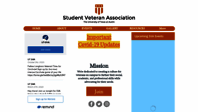 What Utexasvets.org website looked like in 2020 (3 years ago)