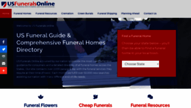 What Us-funerals.com website looked like in 2020 (3 years ago)